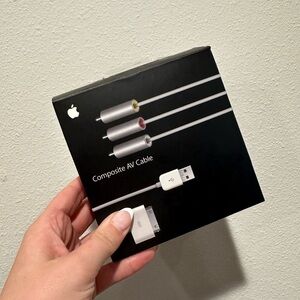 Apple Composite AV Cable - Silver and White